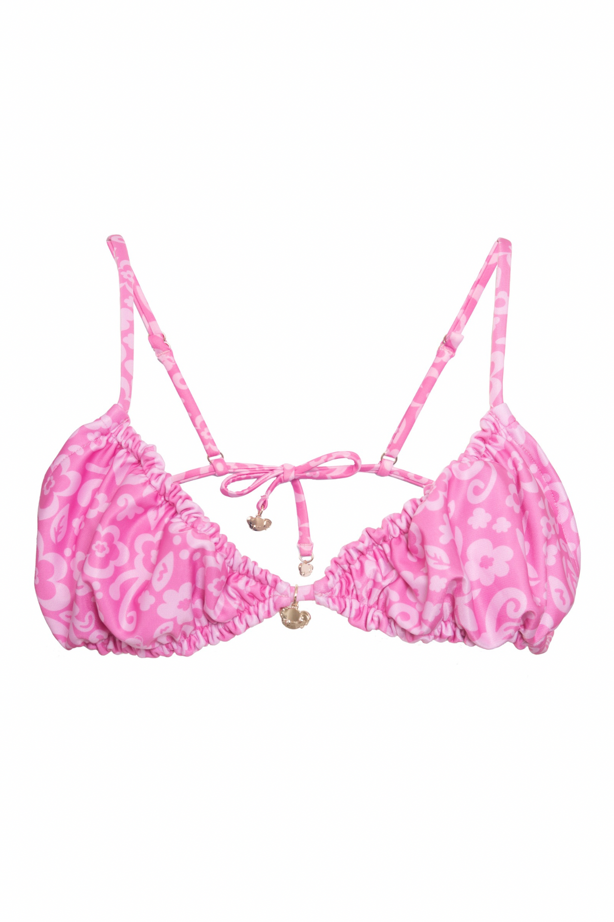 Ruched Bralette Bikini Top - Grevillea Baby