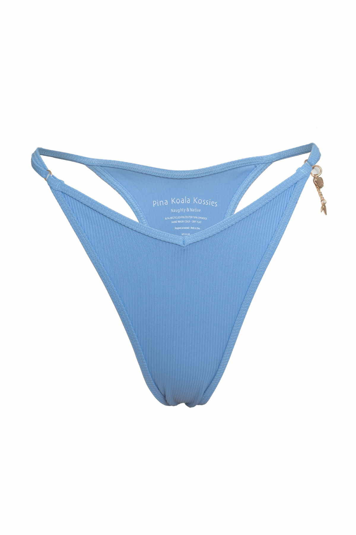 Ribbed Bikini Bottom - Blue Tongue