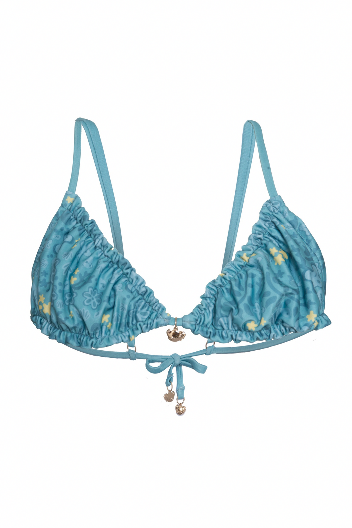 Ruched Bralette Bikini Top - Marine Magic