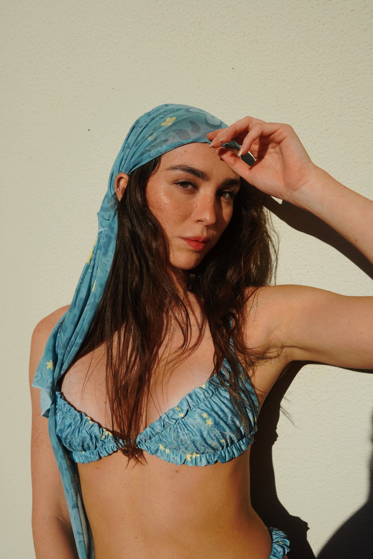 Ruched Bralette Bikini Top - Marine Magic *Preorder